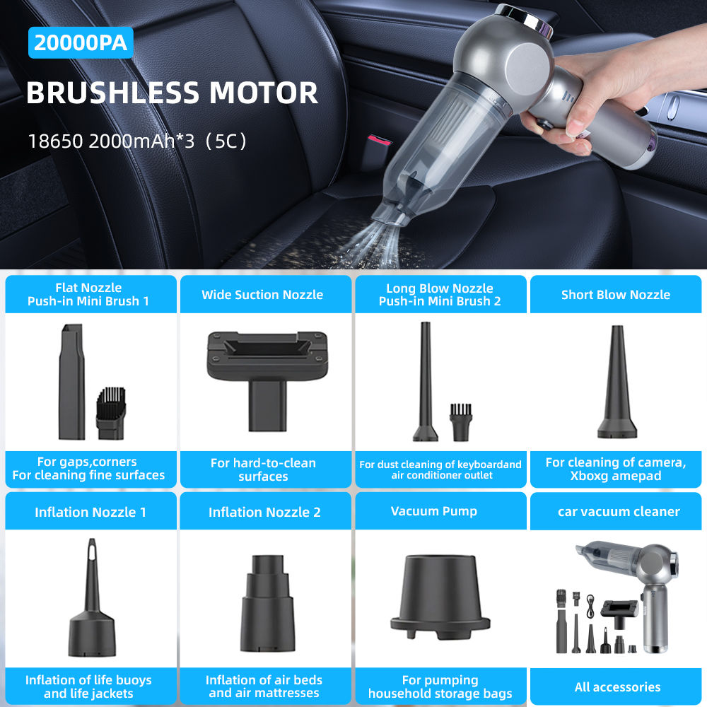 Welnax™ Powerful 6 in 1 Wireless Vacuum Cleaner for Car