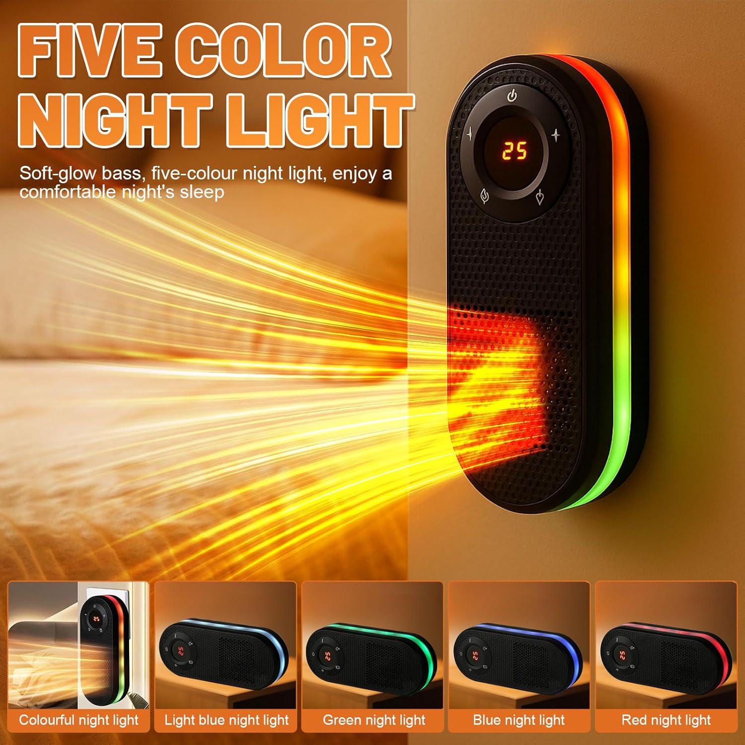 Socket Fan Heater with Remote Control