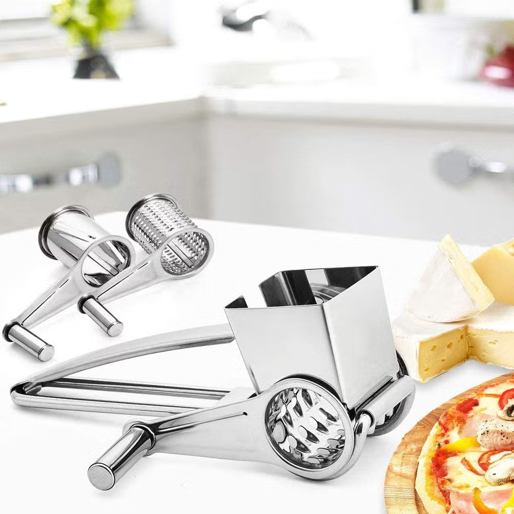 ✨✨Stainless Steel Multi-Function Handheld Rotary Cheese Grater 