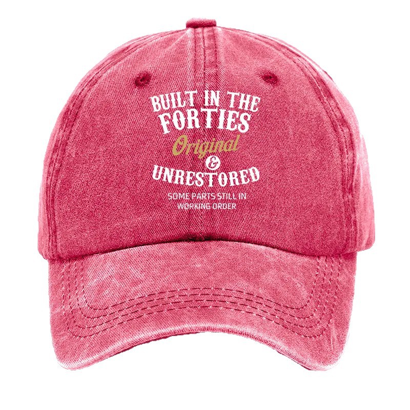 Vintage Washed Baseball Cap Collection · Forties - Original & Unrestored — Designed for Those Who Carry Their Era