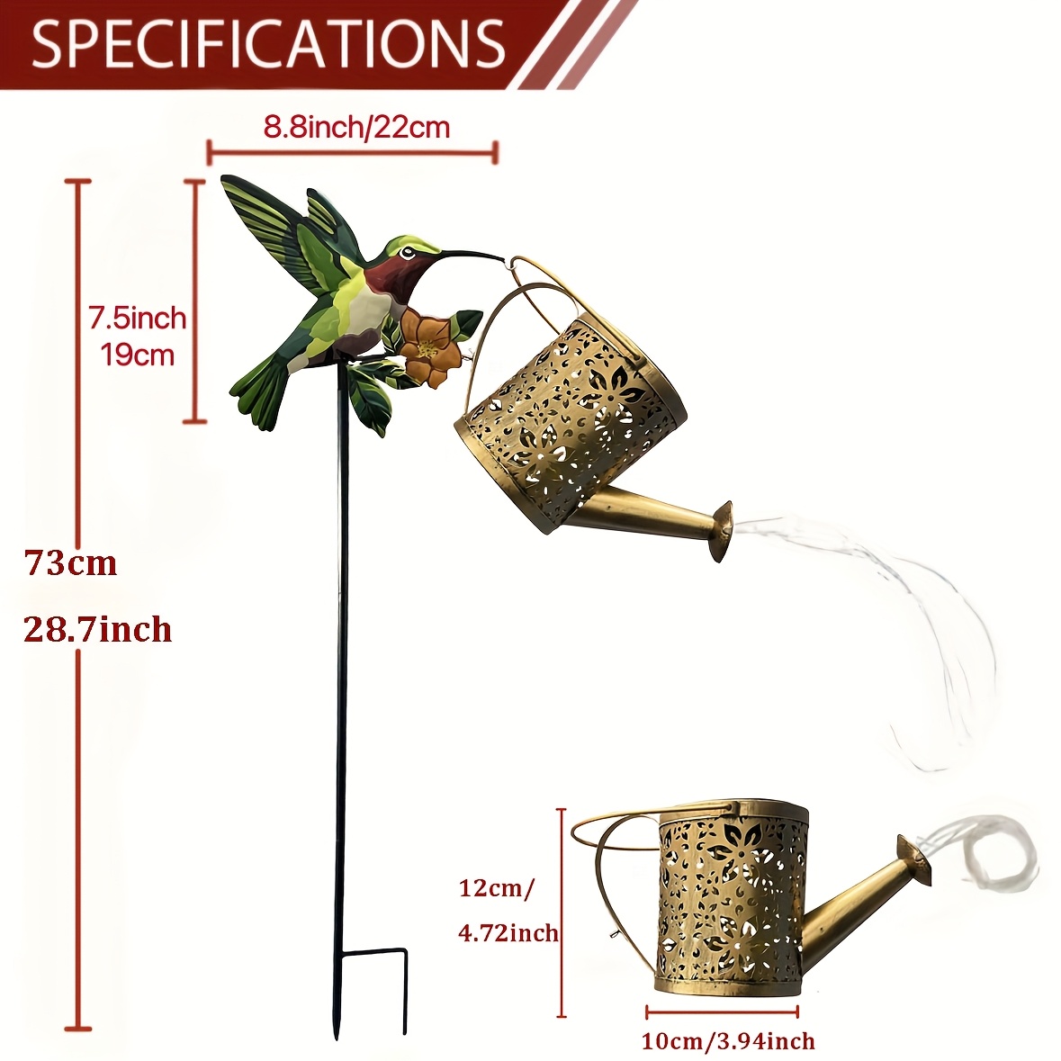 Hummingbird Outdoor Solar Lights