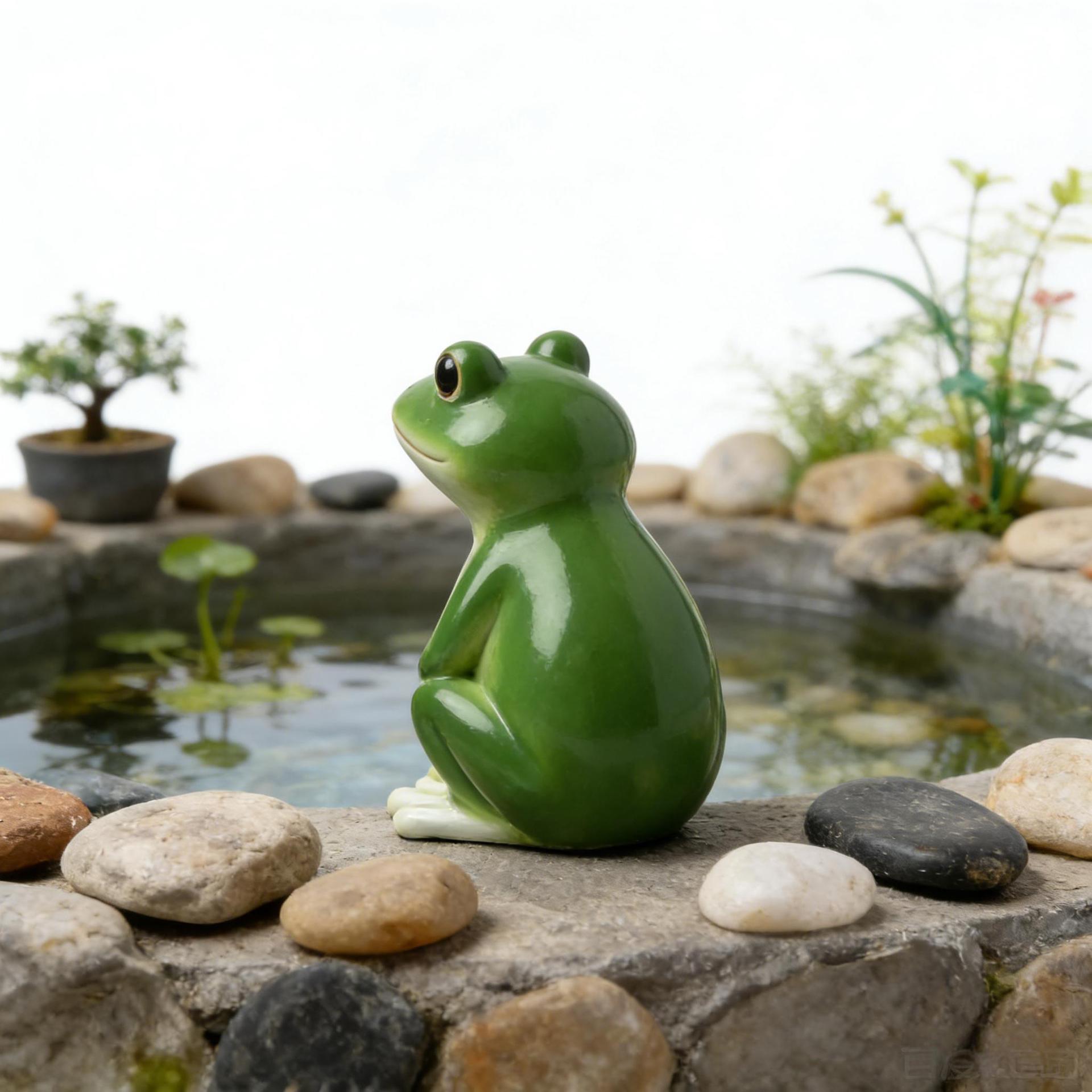 Frog Figurine Garden Decor – Miniature Landscape Ornament
