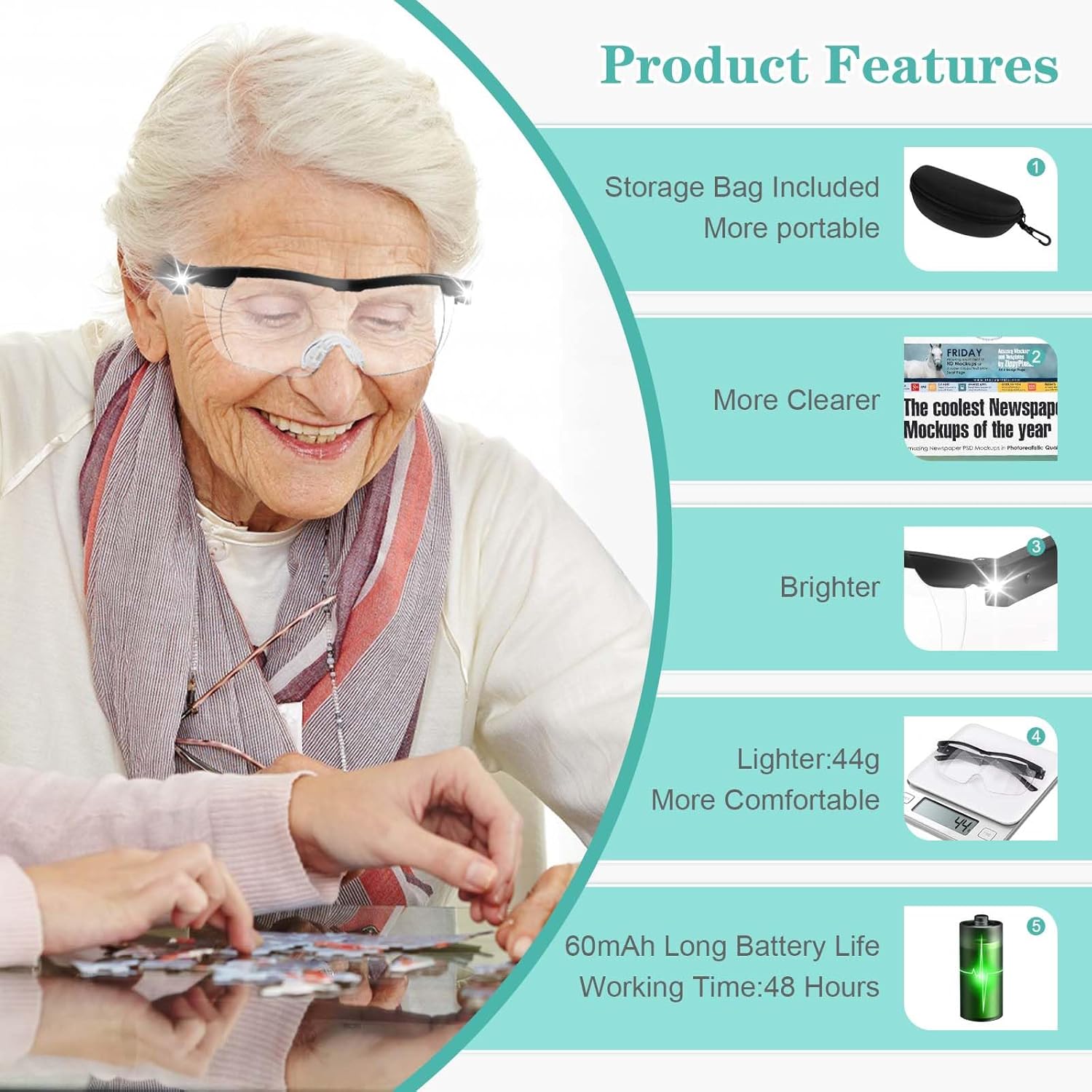 Magnifying Glasses with Light