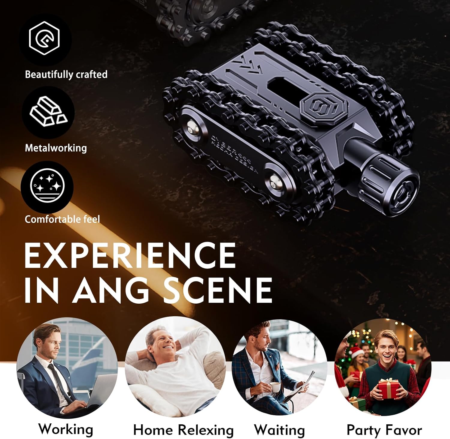 4 in 1 Fidget Slider Roller Chain Spinner Combo