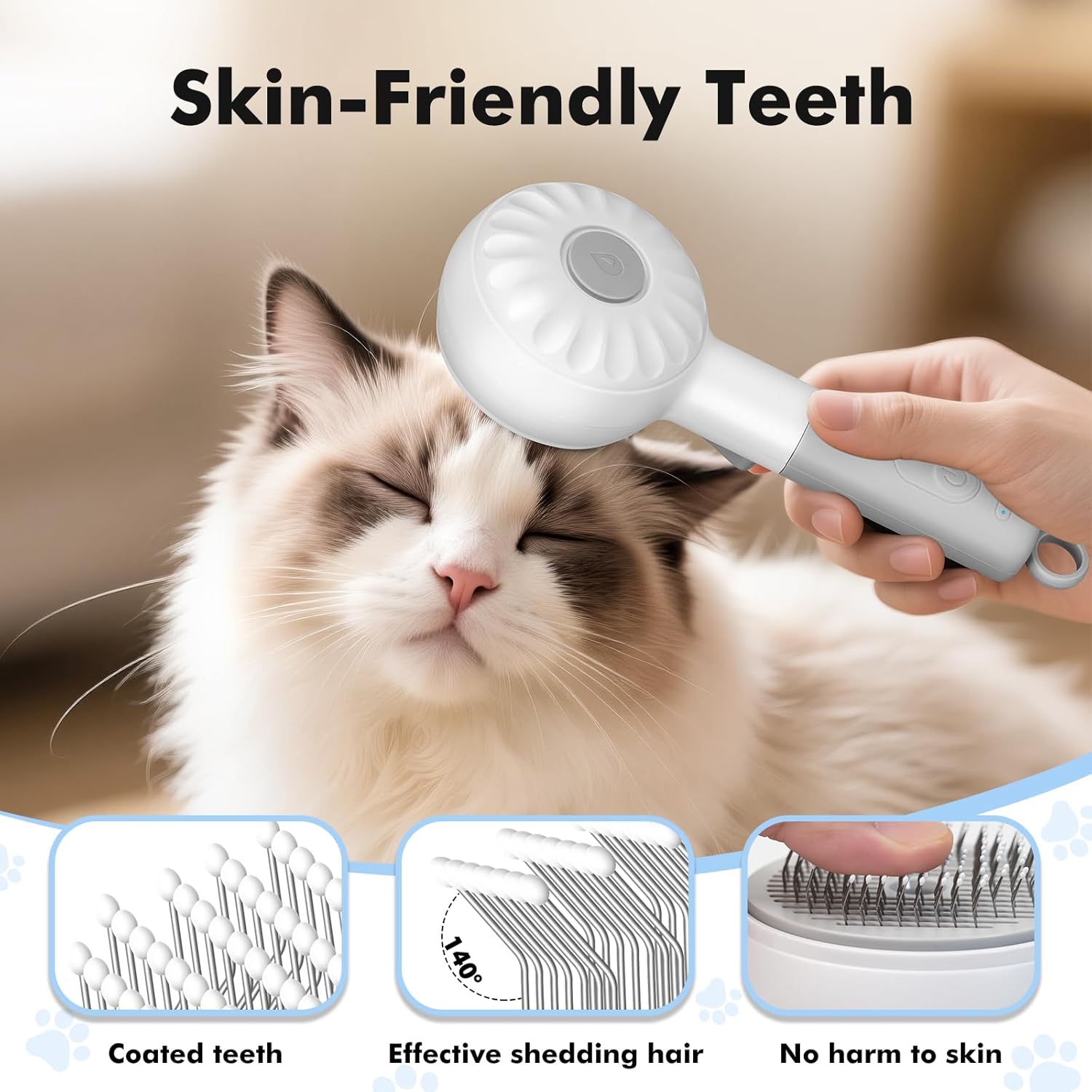 Cat Steam Brush with 2 Steam Modes