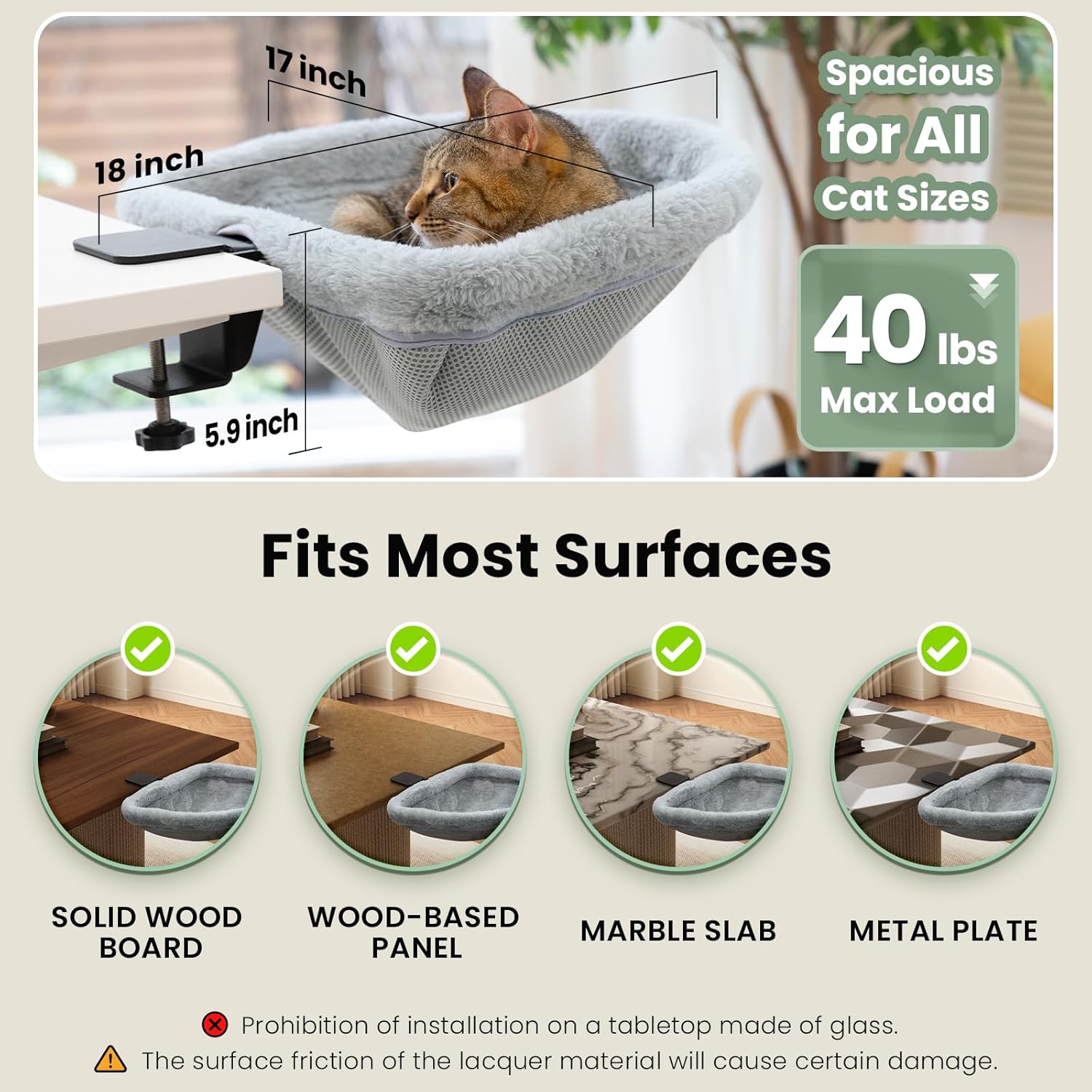 Cat Desk Bed - One-Click Folding