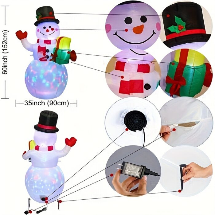Luminous Inflatable Christmas Snowman