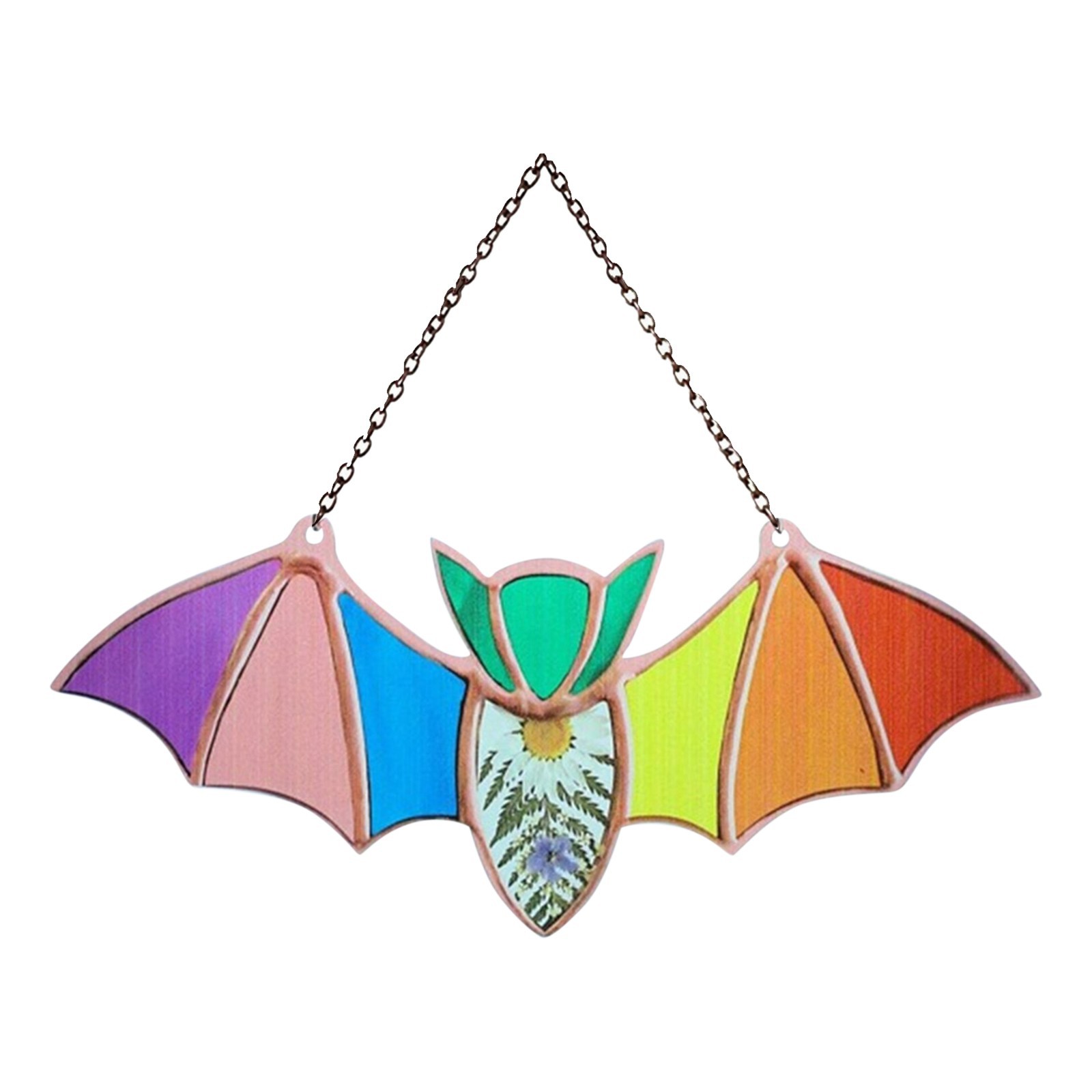 Bat Stained Glass Light Catcher Window Hanging