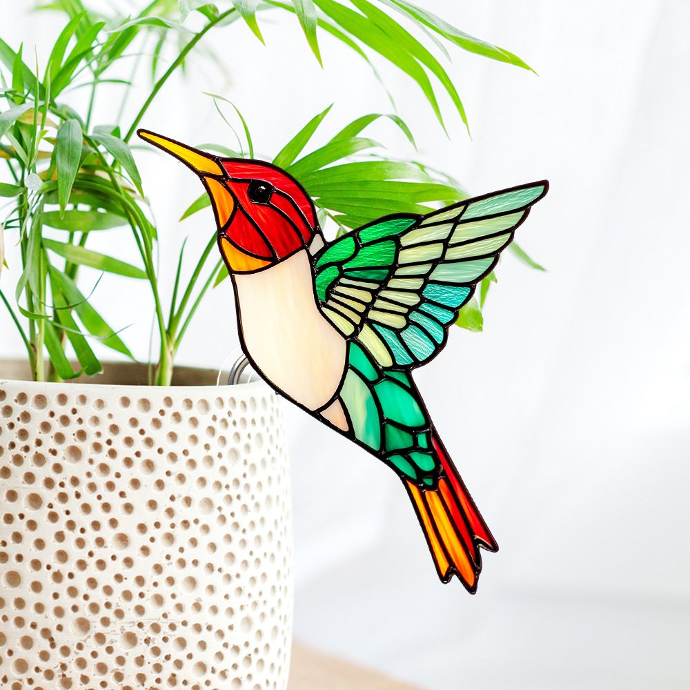 🔥Stained Glass Kingfisher Suncatcher Decoration