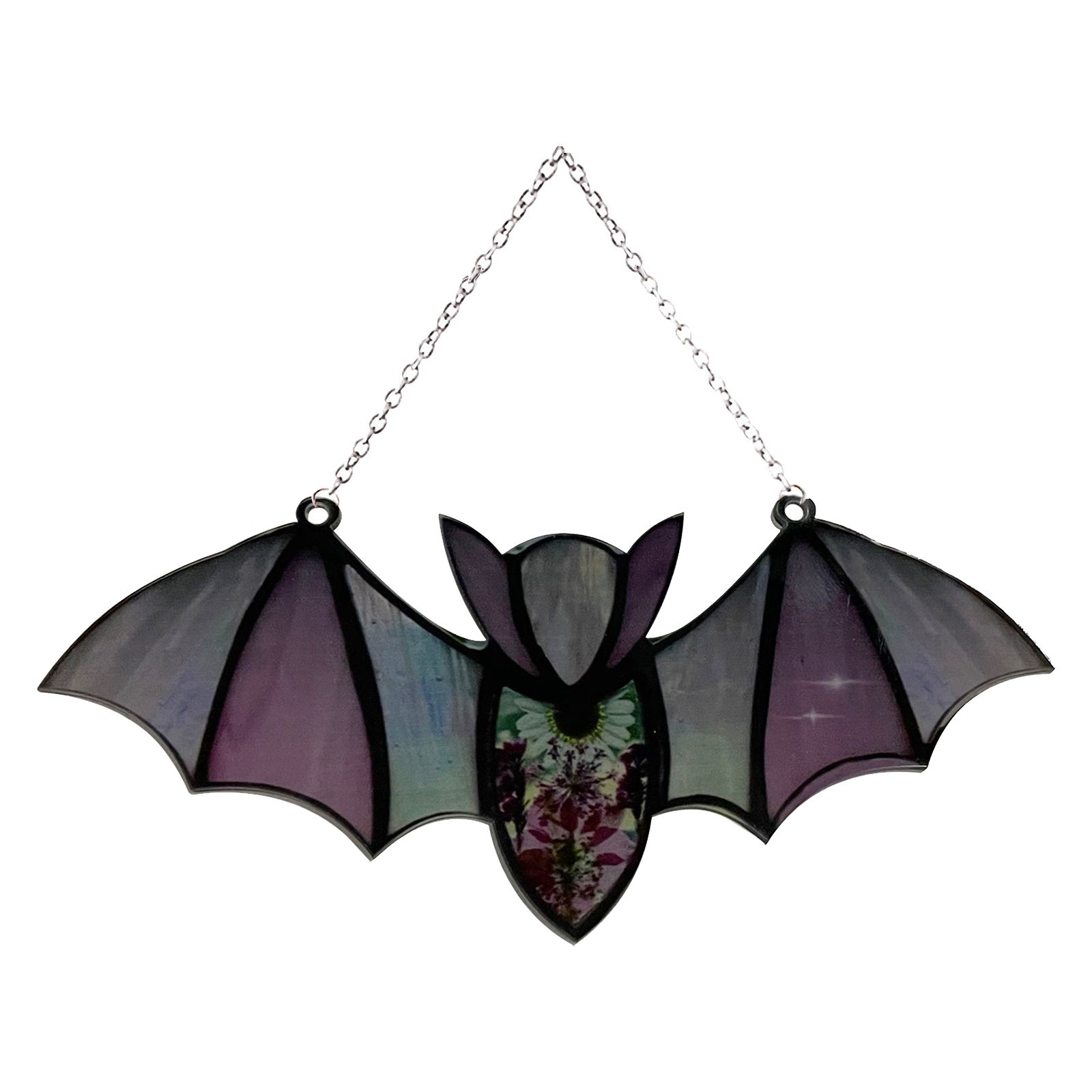Bat Stained Glass Light Catcher Window Hanging