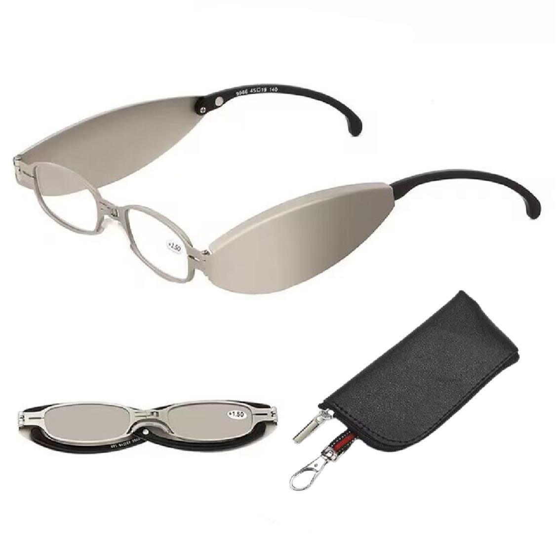 Folding Metal Presbyopia Anti-Blue Light Glasses
