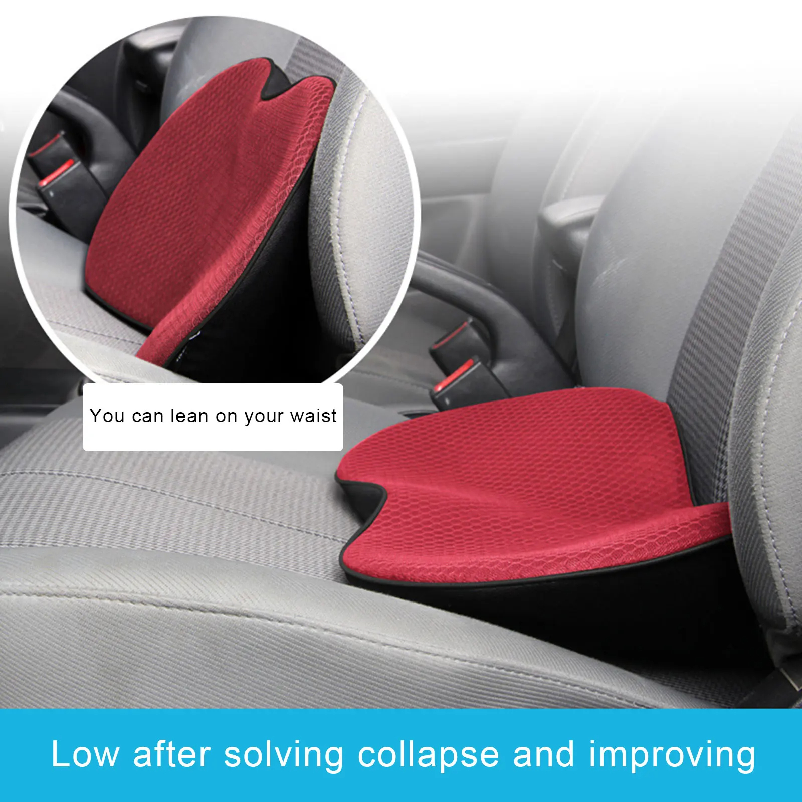 2 in 1 memory foam car seat cushion