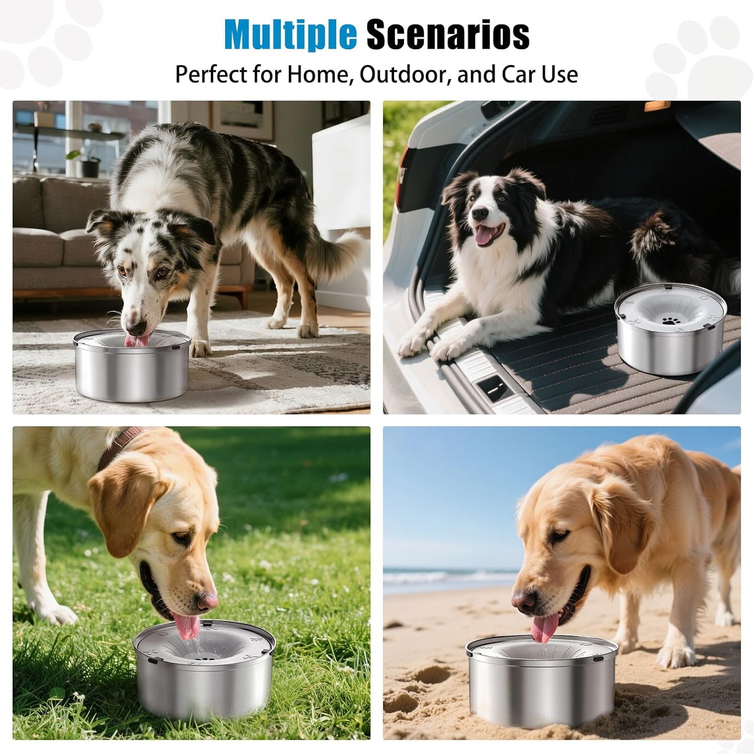 Dog Water Bowl No Spill