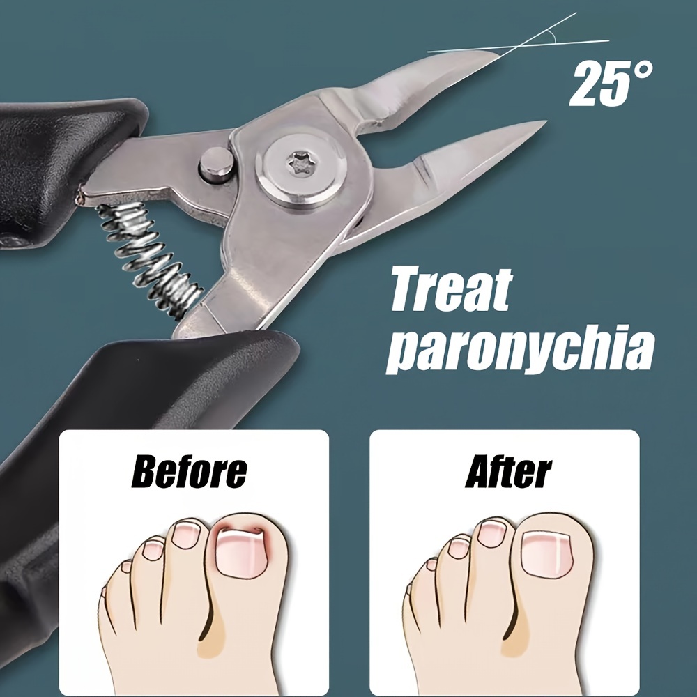 Precision nail clippers for ingrown and curly nails