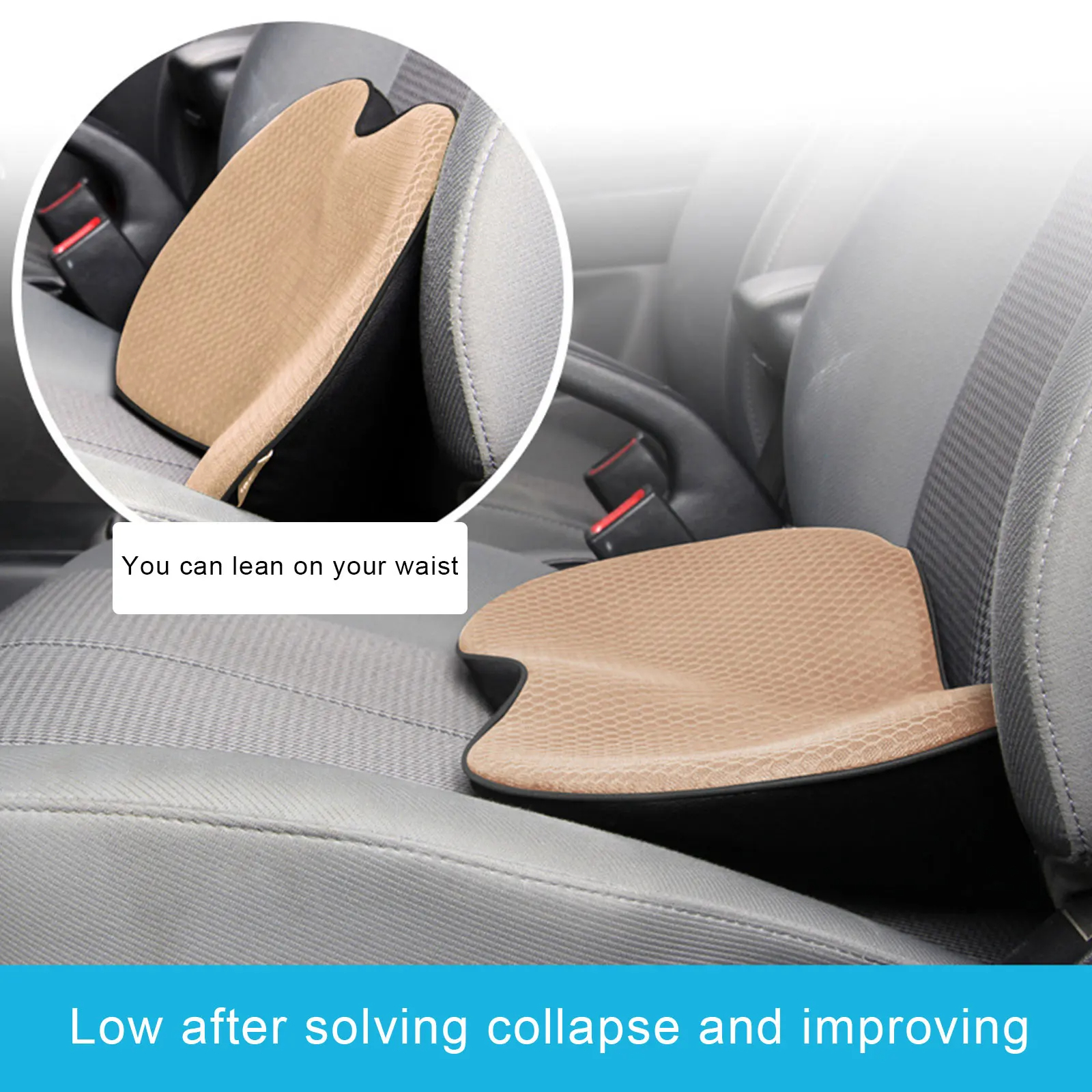 2 in 1 memory foam car seat cushion