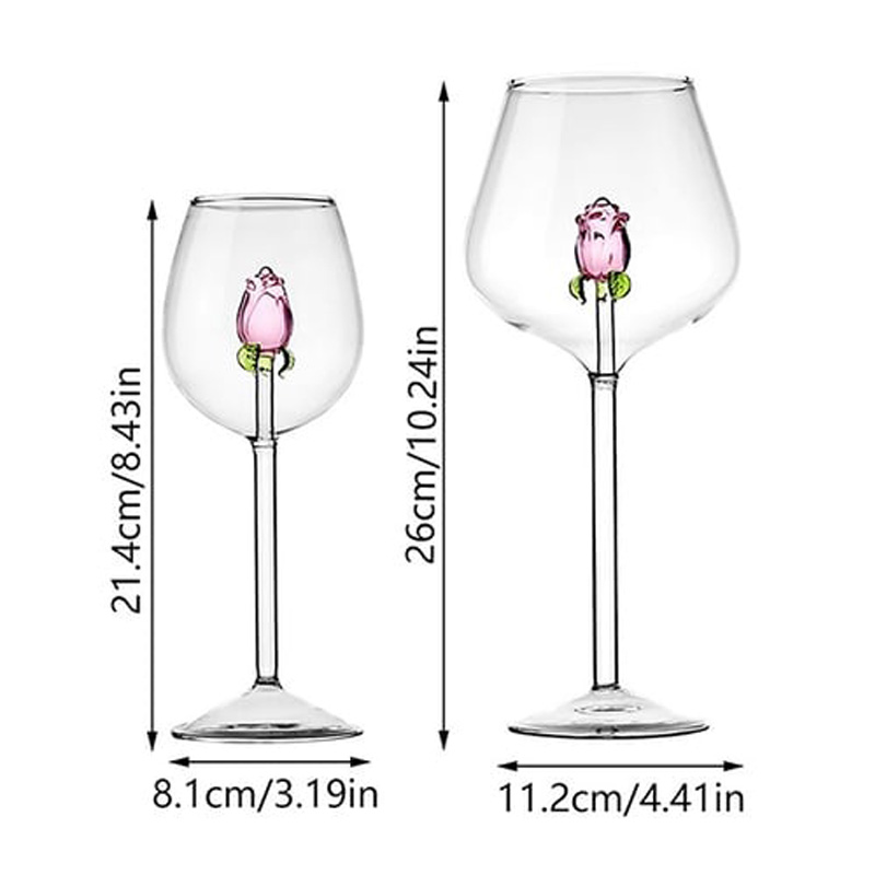 Rose Wine Glass