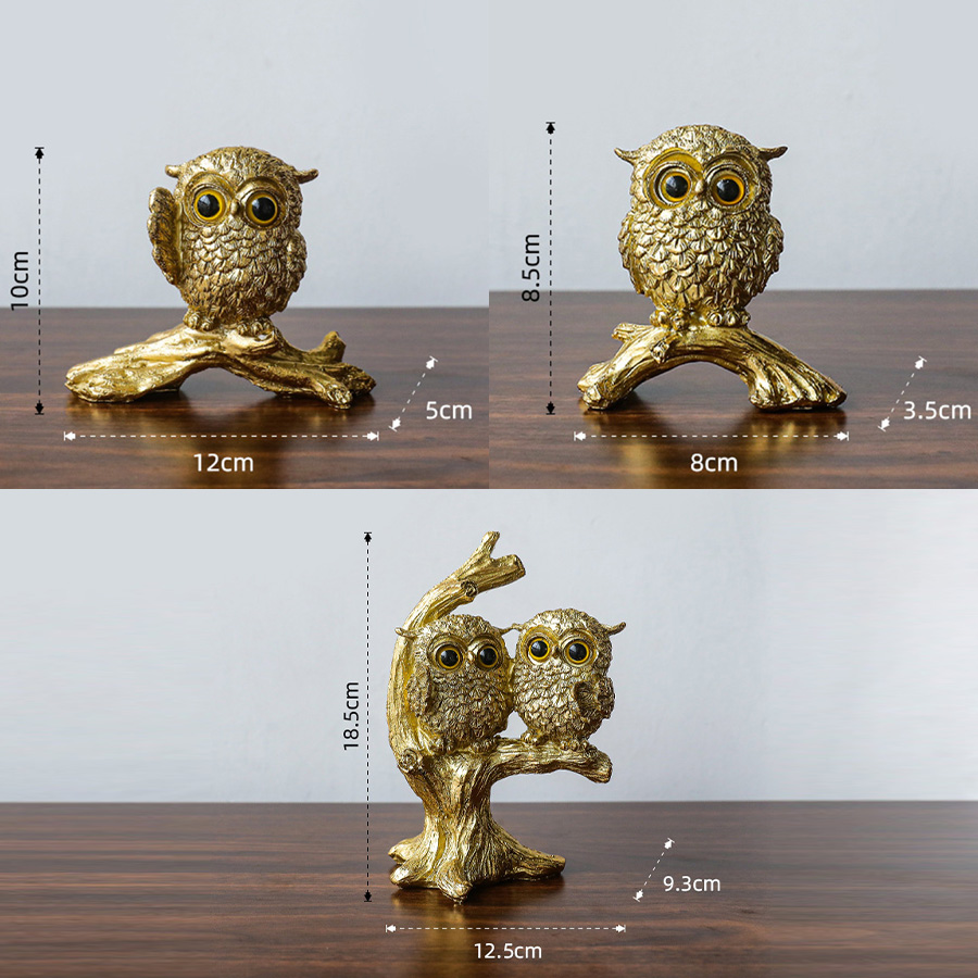 Owl Statue Collection Decoration