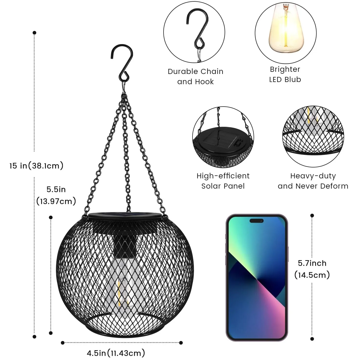 🔥Upgraded Hanging Solar Lantern Outdoor☀️