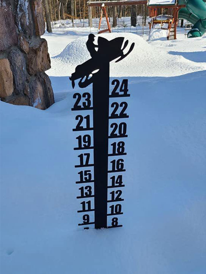 Christmas Sale 50% Off-Iron Art Snow Gauge