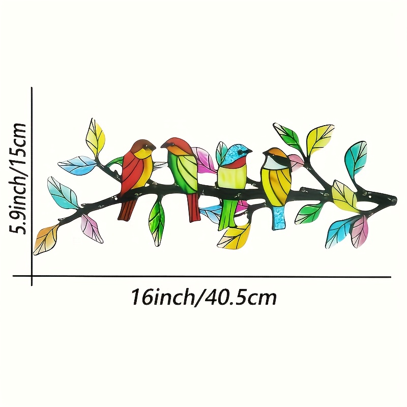 🐦 Colorful Metal Bird Wall Art – Vibrant Garden & Home Decor ✨