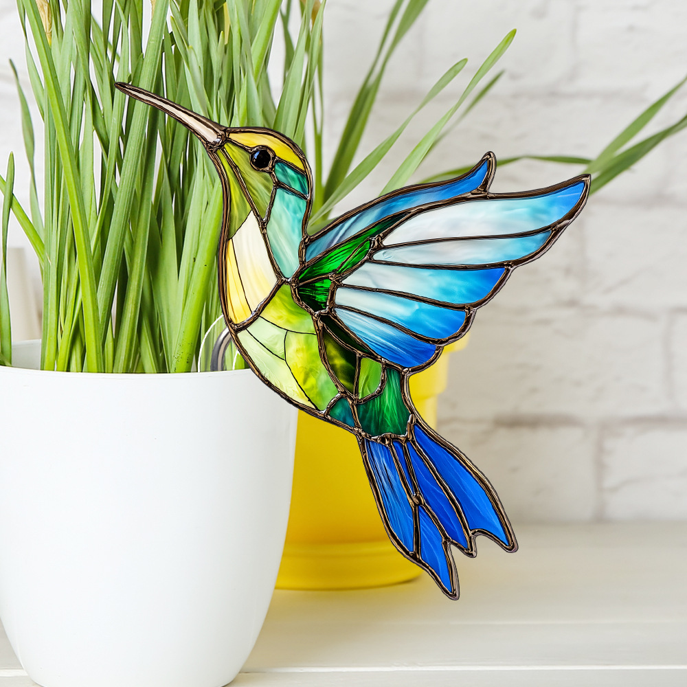 🔥Stained Glass Kingfisher Suncatcher Decoration