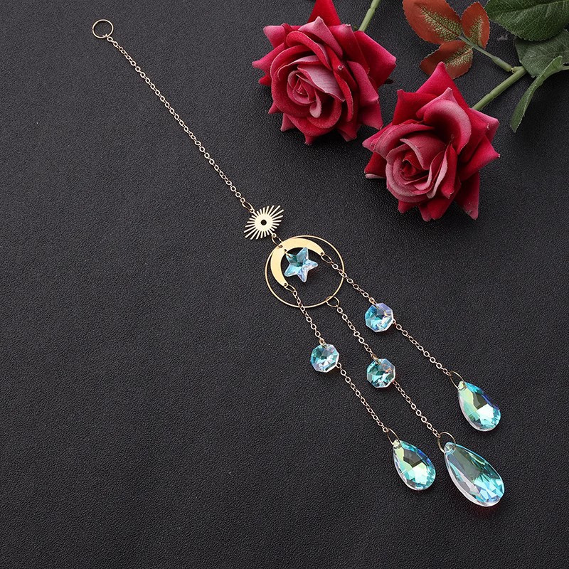 Sun Moon Hanging Crystal Sun Catchers
