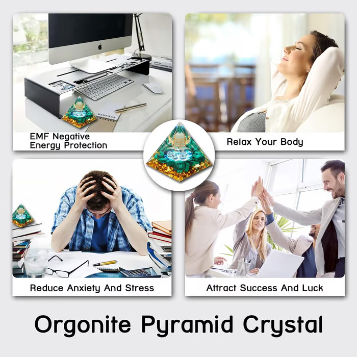 Small Healing Crystal Pyramid Porstive Energy Generator