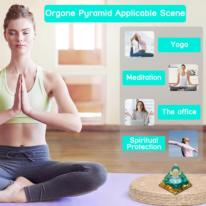 Small Healing Crystal Pyramid Porstive Energy Generator