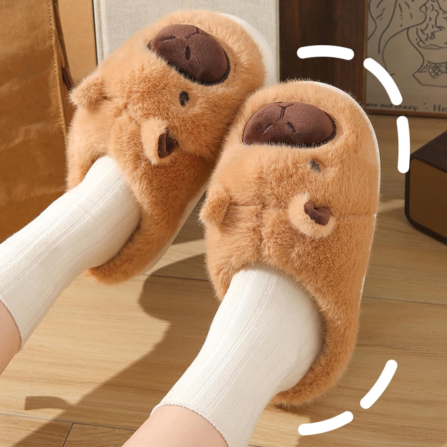 Capybara Slippers - Cute Animal Plush Slippers