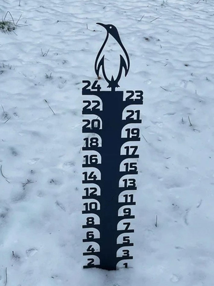 Christmas Sale 50% Off-Iron Art Snow Gauge