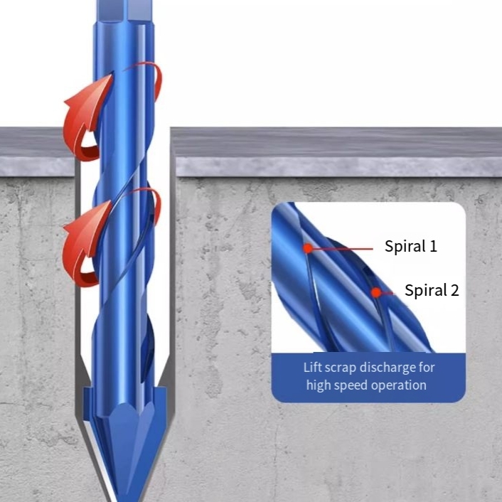 92.5HRC High-strength eccentric twist drill bit