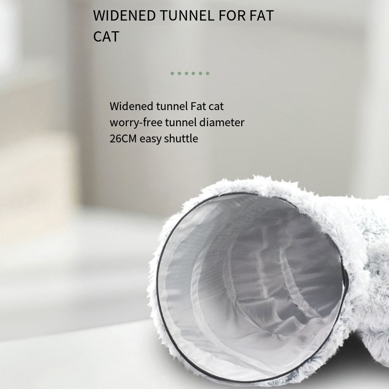 Oversized For Multiple Cats Tunnel with Cat Bed