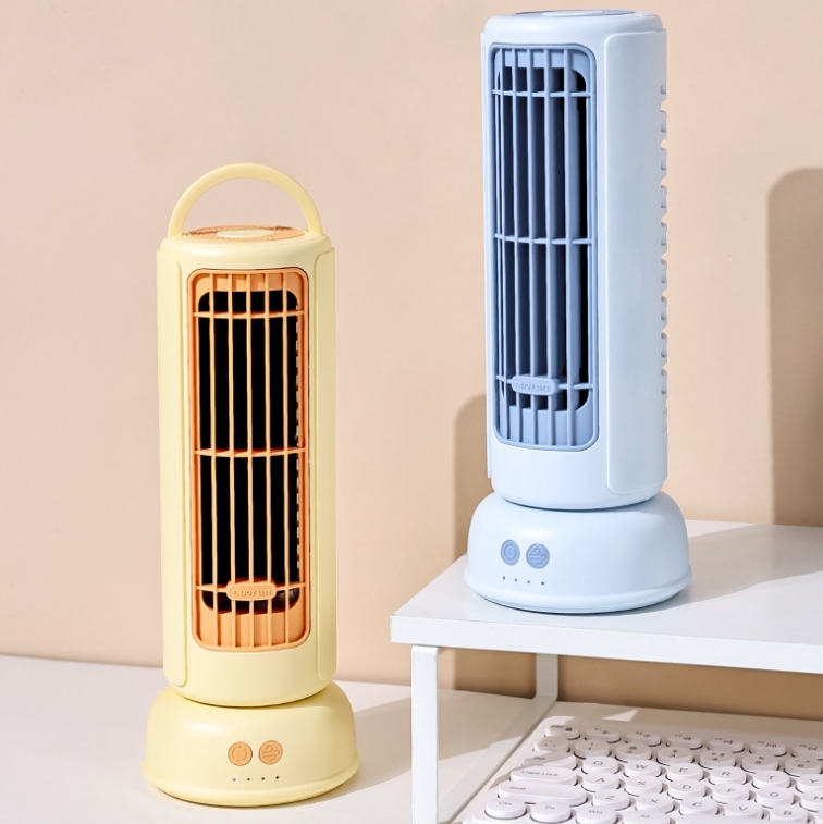 🌬️ ​​Cool Breeze for Golden Years! USB Mini Desk Fan with Auto-Swing – Your Silent, Portable Oasis​​ 🌿