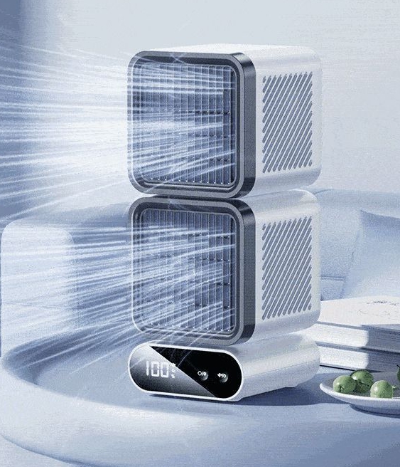 Dual-Turbo Rechargeable Portable 120° Oscillation Cooling Fan