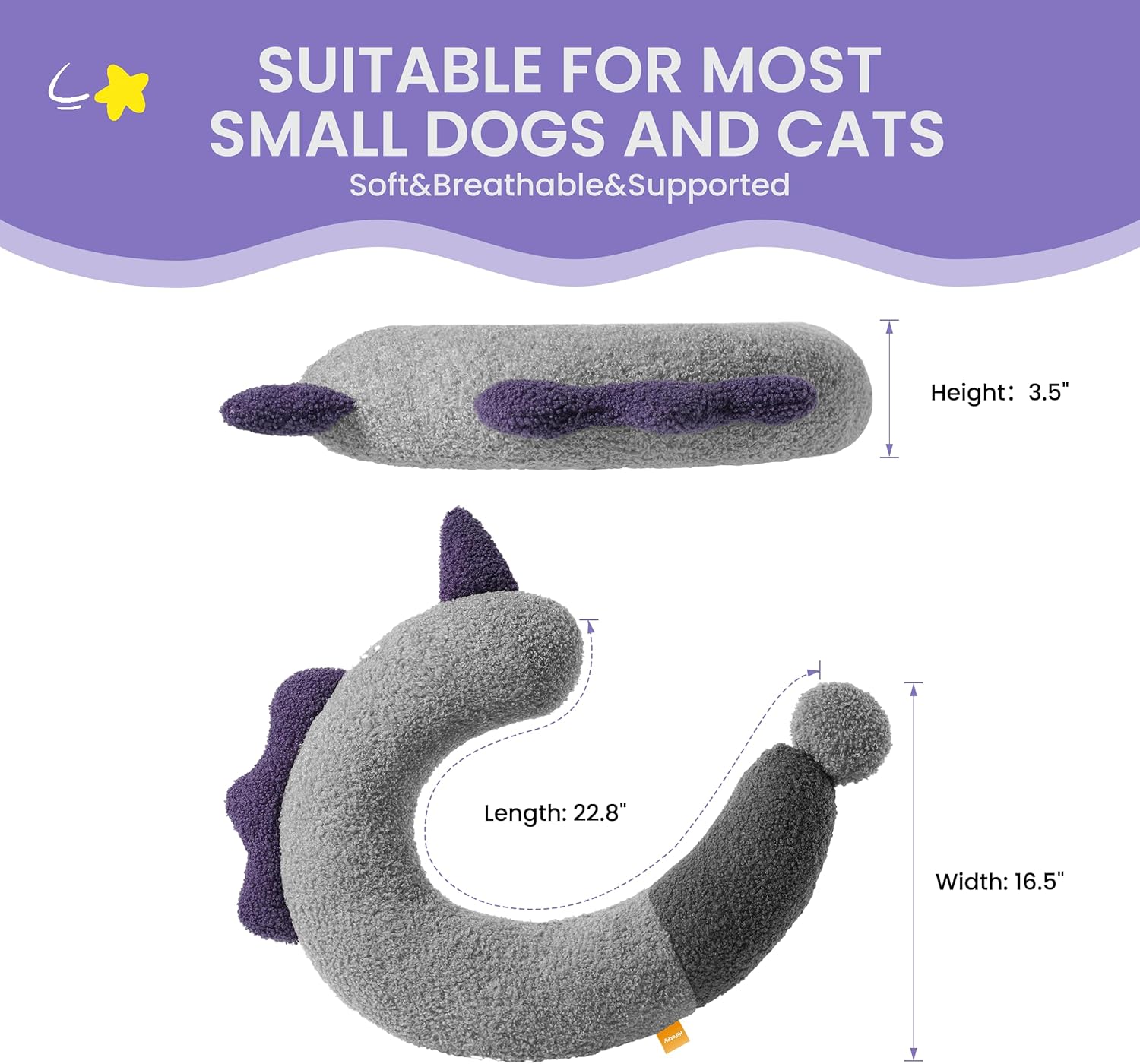 Dog Calming Pillow - Soft Neck Pillow for Dogs