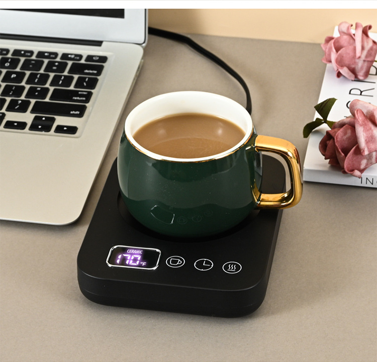 Coffee Mug Warmer for Desk with Temperature Display