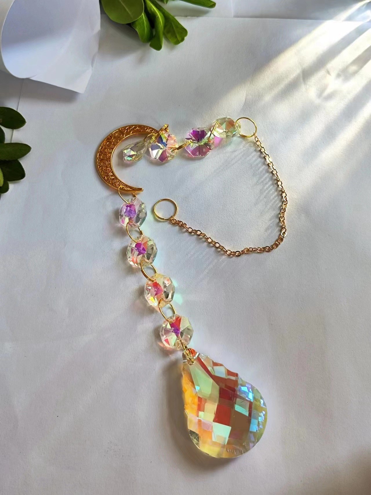 Sun Moon Hanging Crystal Sun Catchers