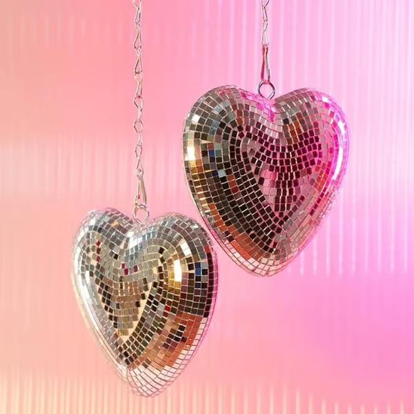 Retro Reflective Disco Heart Handmade Gifts