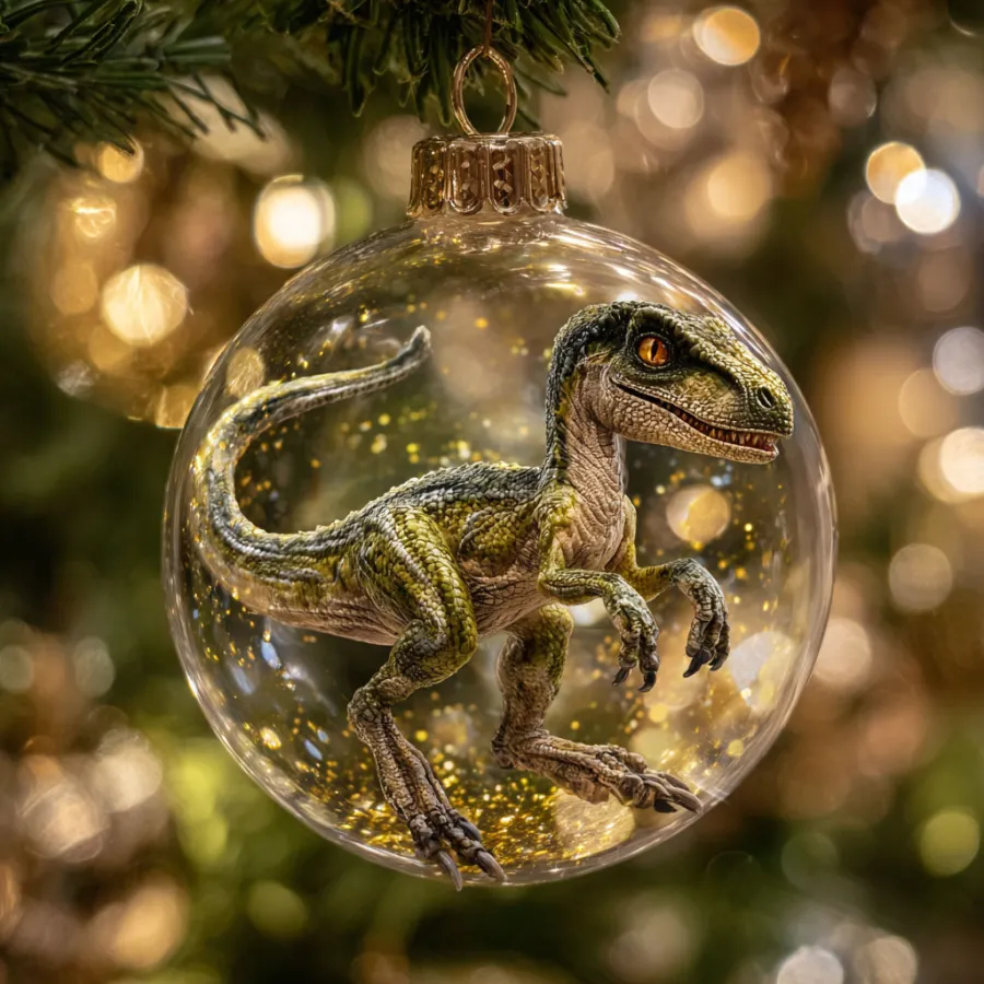 🎉 Black Friday Deal: 50% OFF – Dinosaur Christmas Ornament