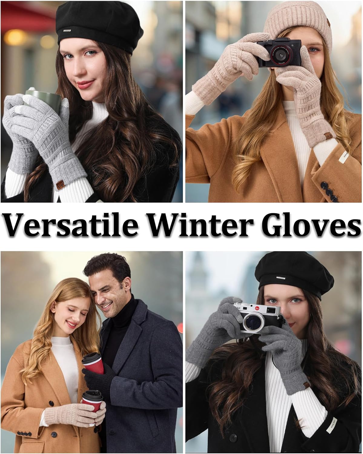 Touch Screen Warm Knit Thermal Gloves