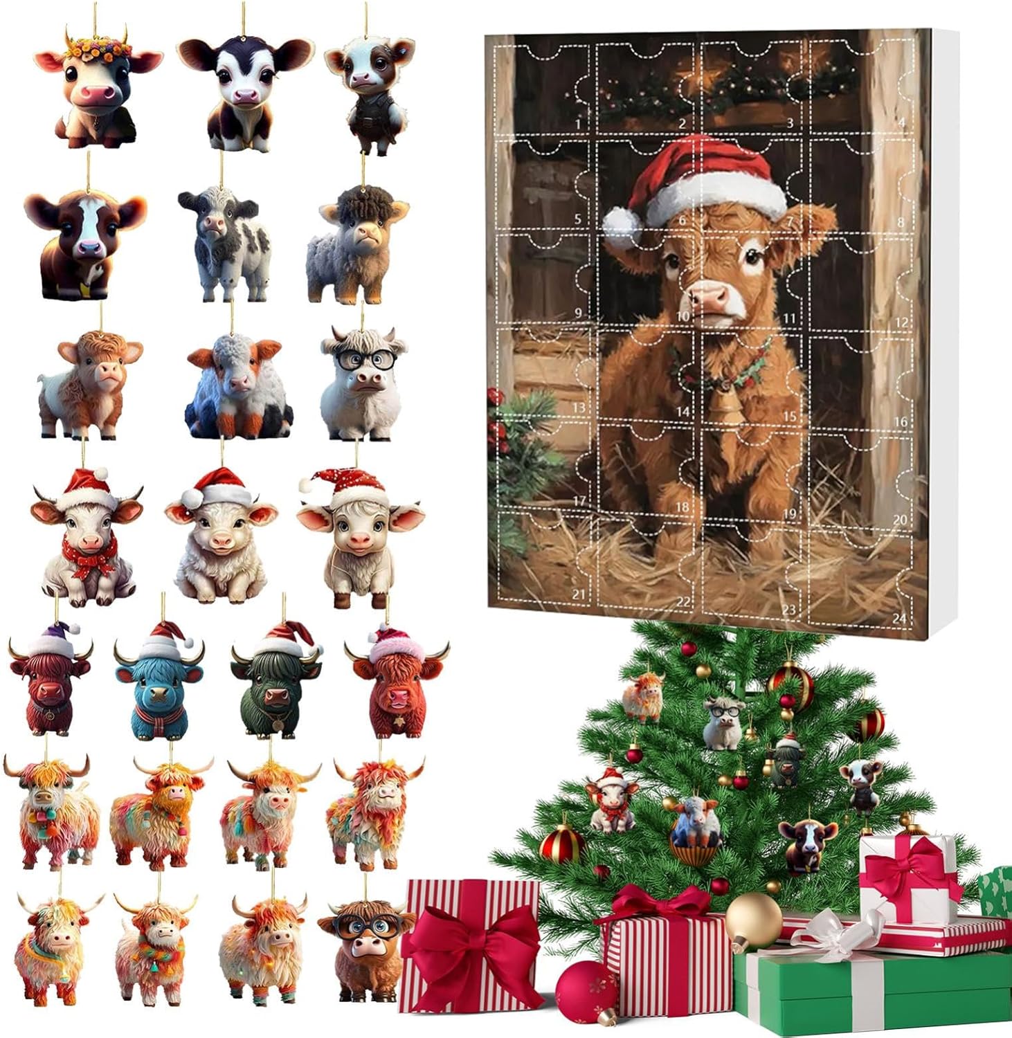 Christmas Highland Cow Advent Calendar 2025