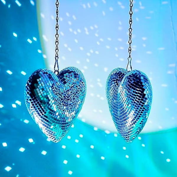 Retro Reflective Disco Heart Handmade Gifts