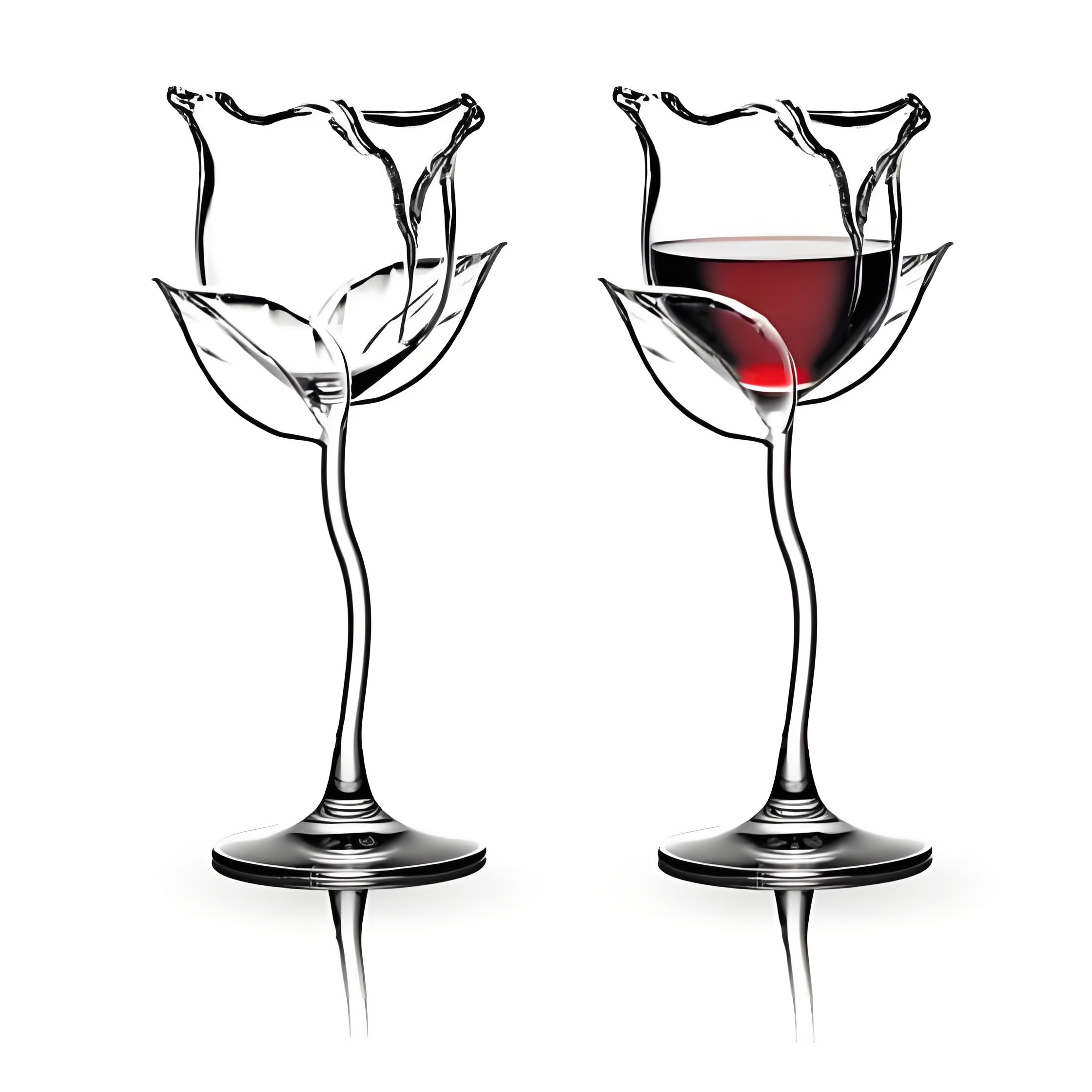 🌹ROSE WINE GLASS (HANDMADE)