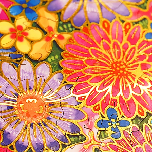 135-Piece Floral Christmas Tree Wooden Puzzle