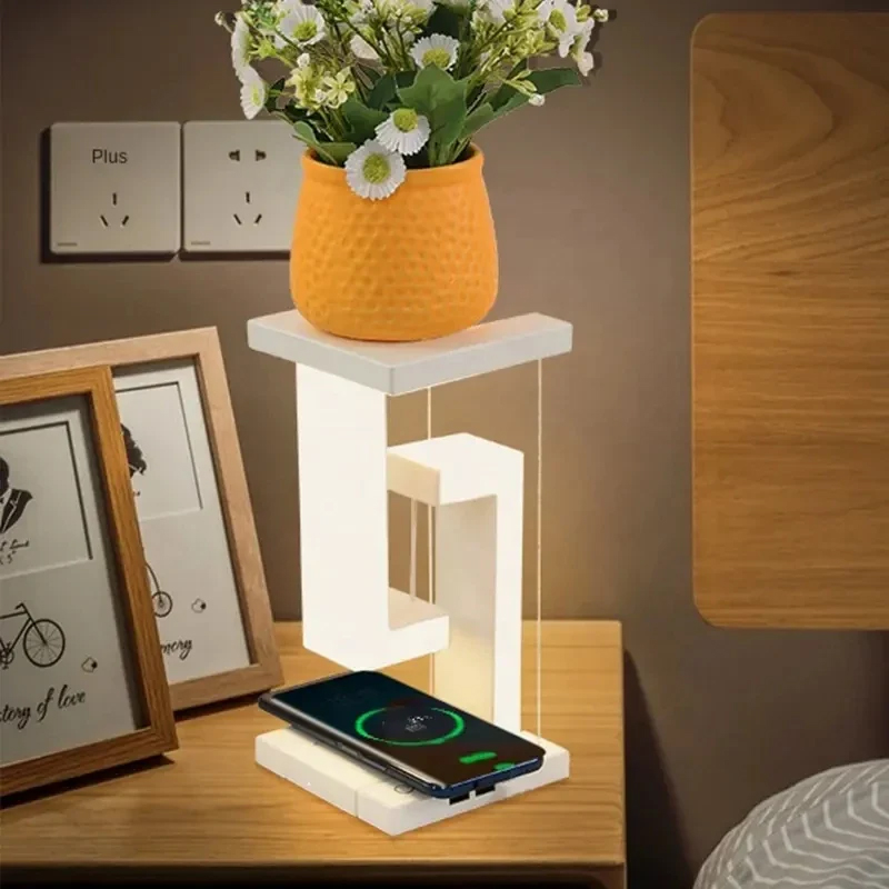 Anti-gravity Night Light with Wireless Charger