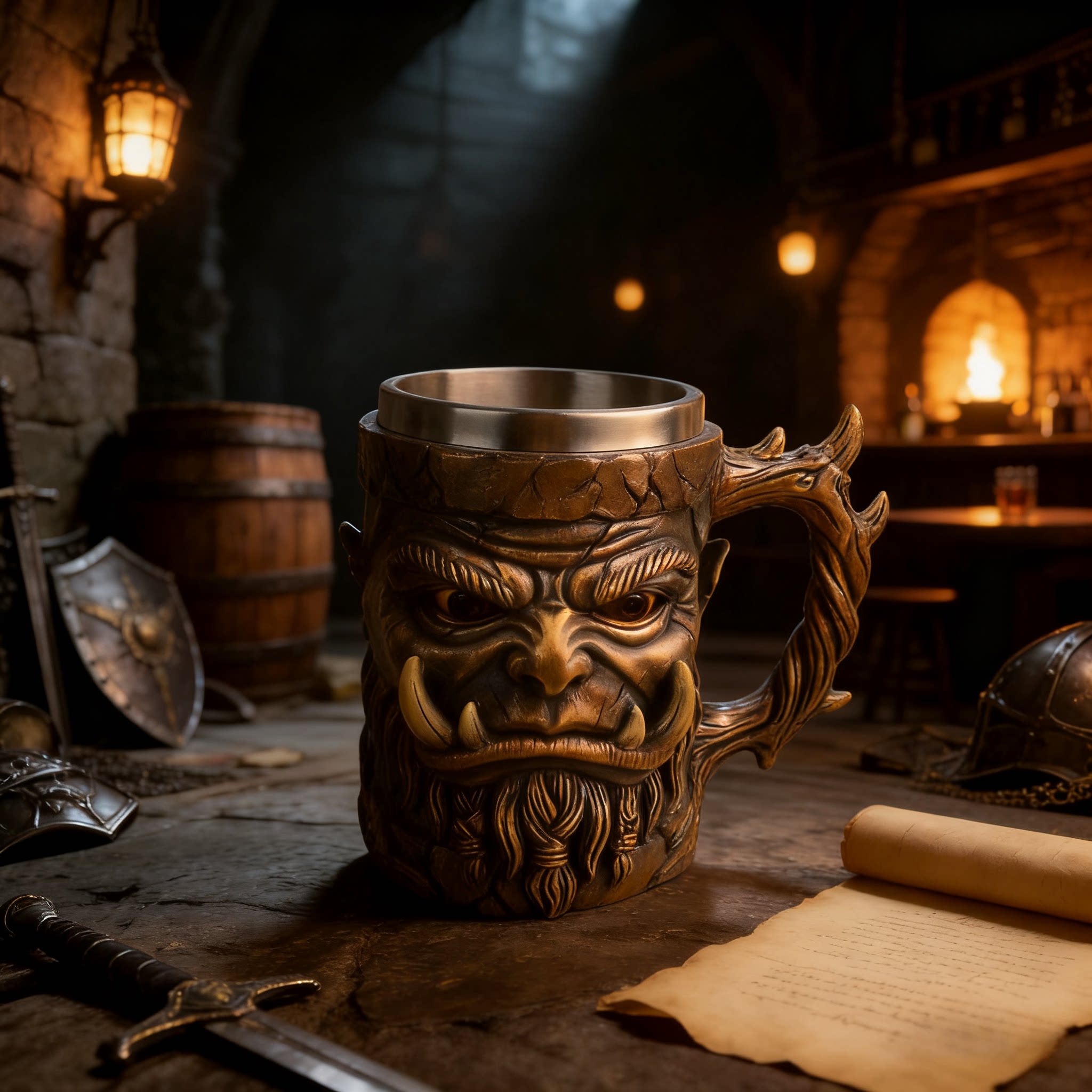 The Barbarian Warchief: 3D Sculpted Fantasy Tankard🪓🍻