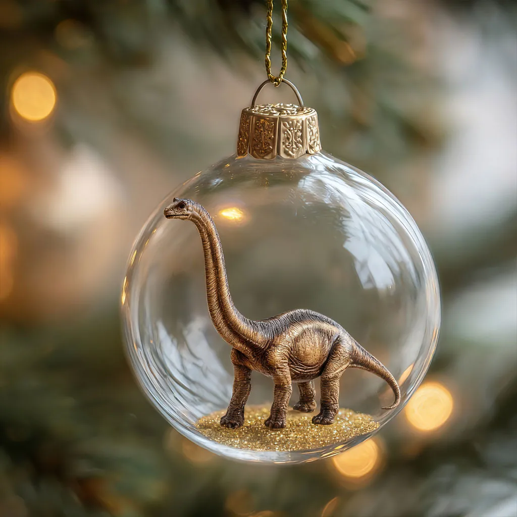 🎉 Black Friday Deal: 50% OFF – Dinosaur Christmas Ornament