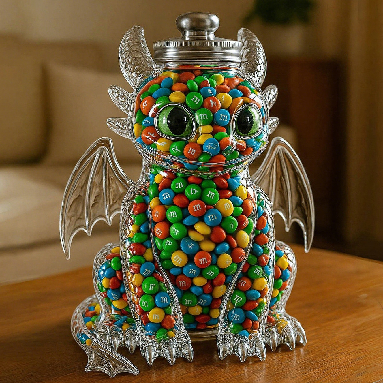 Unique Halloween Glass Candy Jar