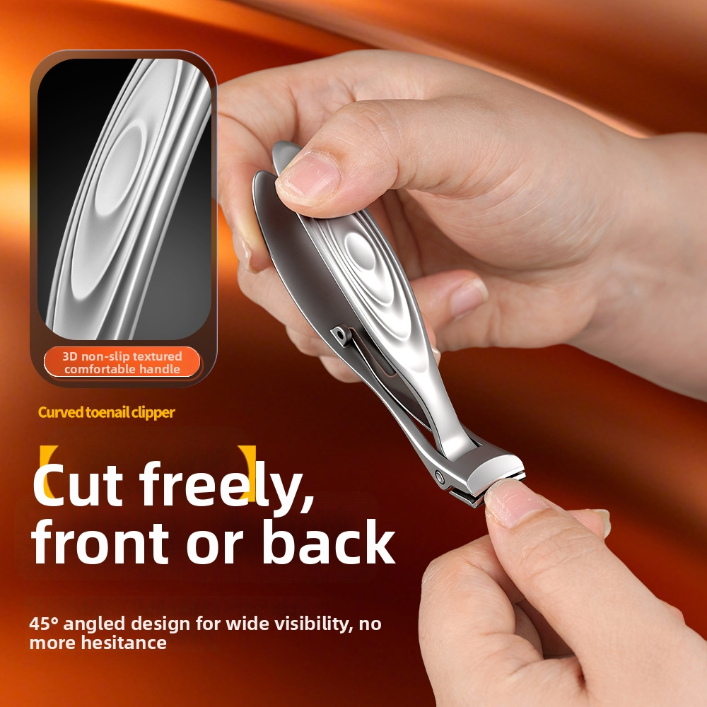 Long Handled Curved Head Nail Clippers with Catcher