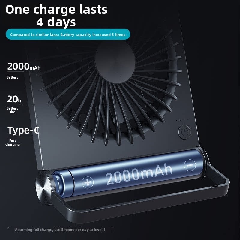 Ultra-Quiet Compact Table Fan